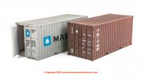 4F-028-052 Dapol 20ft Container Twin Pack - Maersk and Triton with weathered finish